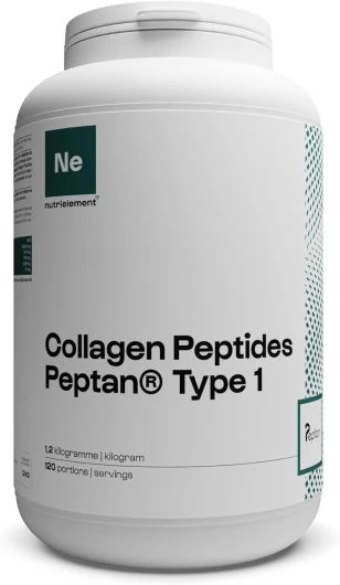 Nutrielement Collagène Peptide Type 1 en poudre 1.2 kg - 3200mg Collagene hydrolysé par dose - Complément alimentaire Tendons, Articulations, Peau et Cheveux - Nutrielement By Nutrimuscle