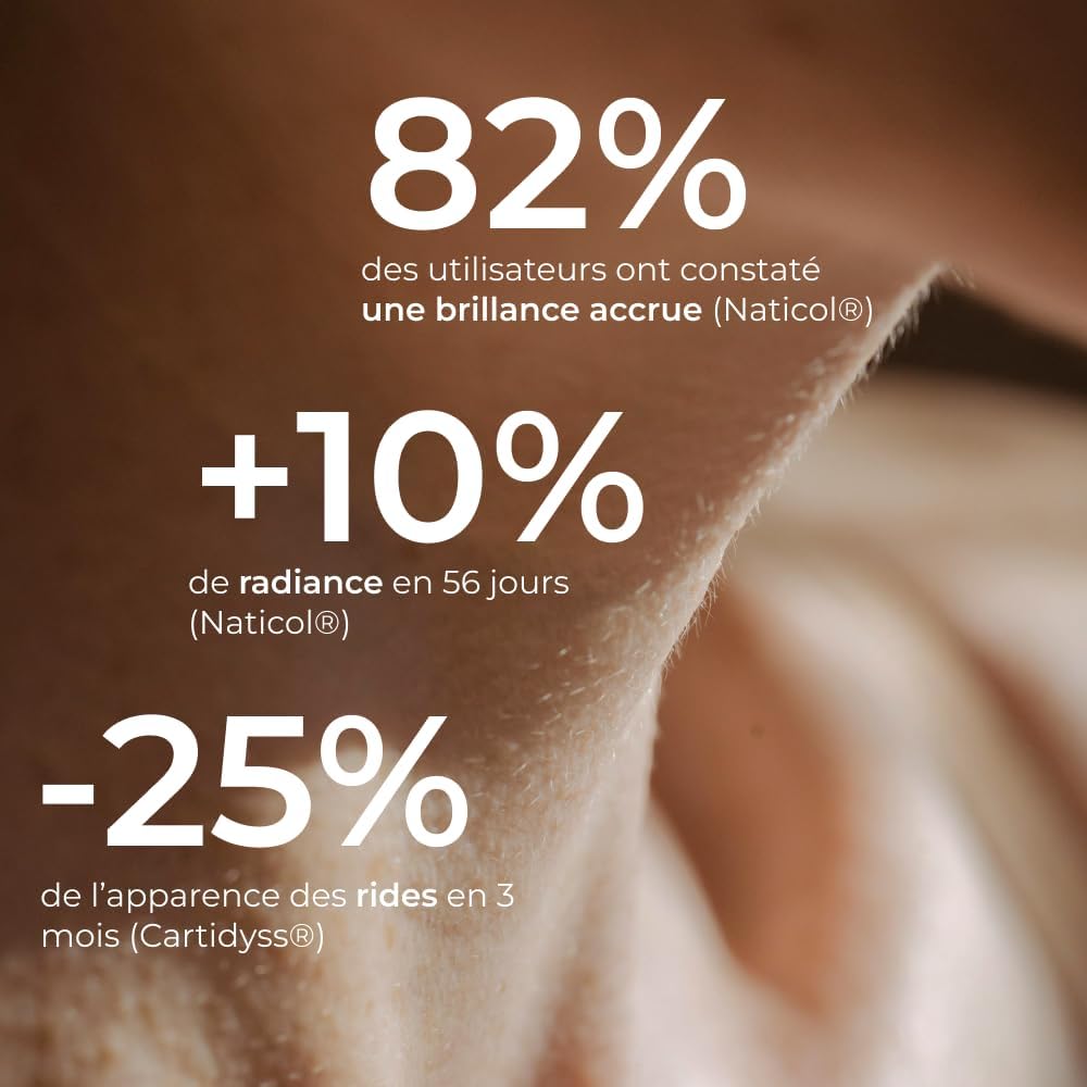 Collagène Marin Hydrolysé Naticol® type 1, 2 & 3 + Vitamine C en Poudre - CUURE - Peptides Brevetés - Dosage Optimal 6g par Portion - [210g] - Peau & Articulations - Fabriqué en France