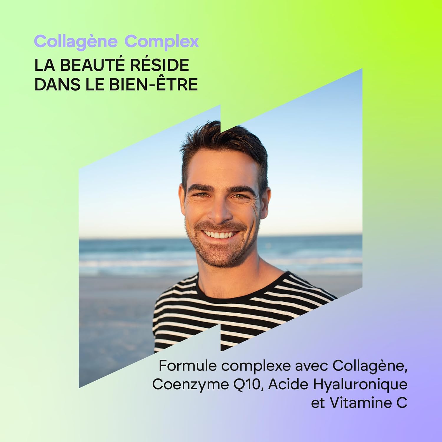 Collagène Acide Hyaluronique - Hydrolysé + Biotine + Q10 - Peau Cartilage - Vitamines C D B12 et Zinc - Complexe Collagène - 60 gélules Nutralie