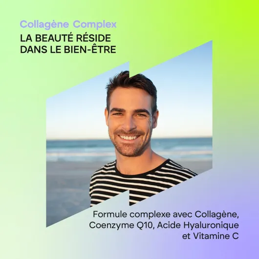 Collagène Acide Hyaluronique - Hydrolysé + Biotine + Q10 - Peau Cartilage - Vitamines C D B12 et Zinc - Complexe Collagène - 60 gélules Nutralie