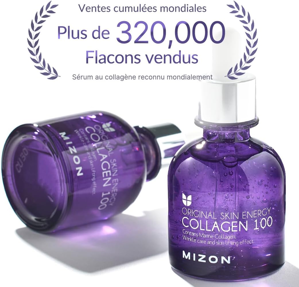 [MIZON] COLLAGEN 100 (30ml) Soin coréen - Sérum au collagène marin - Soin intensif anti-âge - Réduction des rides & ridules - Hydratation & Elasticité - Ingrédients naturels