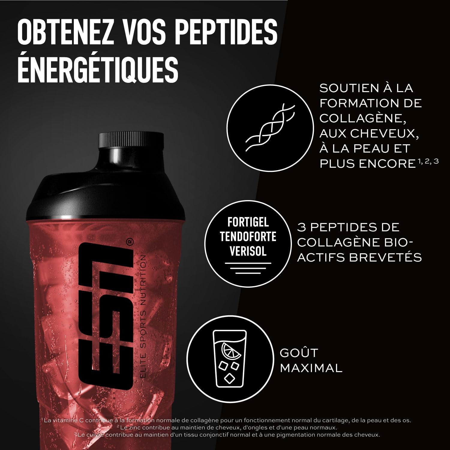 Collagen Peptides, Cerise, 300 g, avec hydrolysat de collagène, vitamines et minéraux - fabriqué en Allemagne Cerise 300 g (paquet de 1)