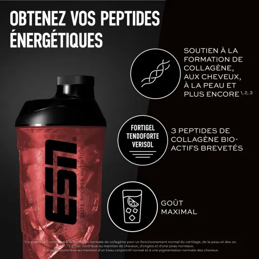 Collagen Peptides, Cerise, 300 g, avec hydrolysat de collagène, vitamines et minéraux - fabriqué en Allemagne Cerise 300 g (paquet de 1)