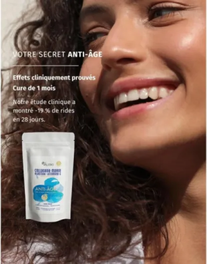 Collagène marin poudre type 1-3 & Vitamine C - Goût menthe citron - Anti-âge & anti rides - 150g - Cure 1 mois - Fabriqué en France - Valebio Menthe citron 150 g (Lot de 1)