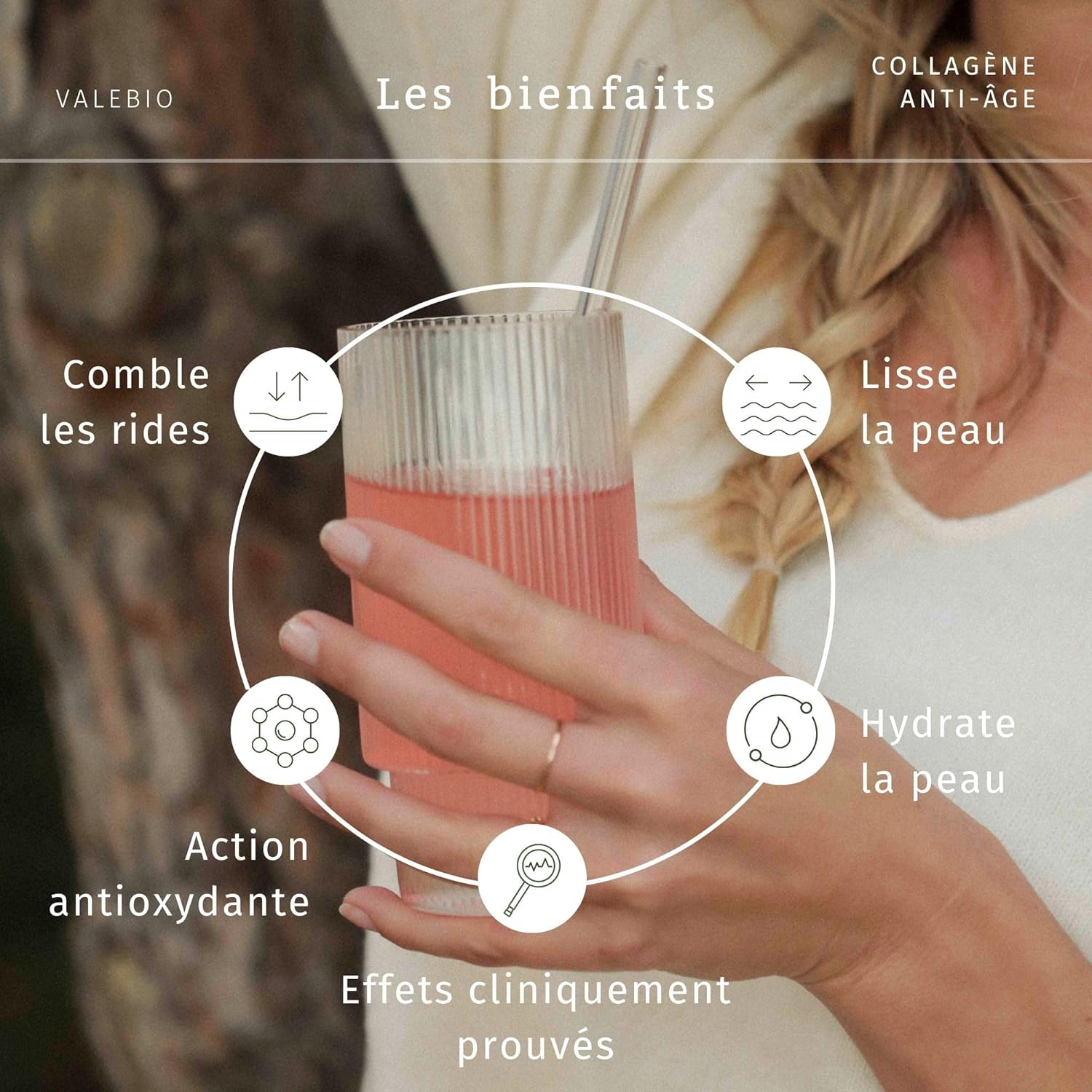 Duo anti-âge - Collagène marin + complexe ménopause - Cure 1 mois âge d'or anti rides & désagréments hormonaux - Valebio Complexe ménopause + collagène marin anti-âge 2 unités (Lot de 2)