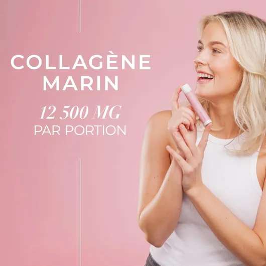 Deluxe 12 500 mg Collagène Marin Liquide 30 Doses 25 ml Acide Hyaluronique Biotine Vitamine C Cheveux Peau Ongles Articulations Sans Sucre pour Homme et Femme 750 ml (Lot de 1)