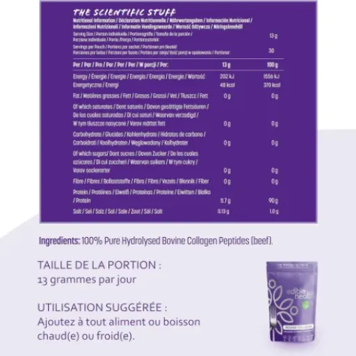 Test Edible Health Collagène Hydrolysé 1kg : du collagène bovin simple, efficace, sans chichi
