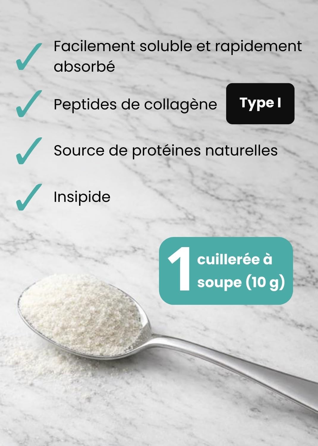Premium Collagene Marin Poudre 420 g - Peptides Hydrolysés Collagène Type 1 peau de poisson - 90% protéines, sans saveur - Soutien peau, cheveux, ongles, articulations