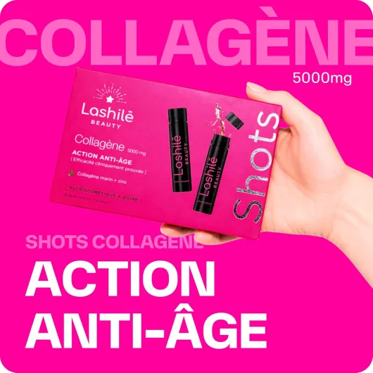 Complément Alimentaire - Anti-âge Global - Shots Collagène Marin 5000 mg - Type 1 et 3 -Nutricosmétique à boire - Collagène marin 1 et 3 Zinc - Made in France - Programme 14 Jours 1 unité (Lot de 1)