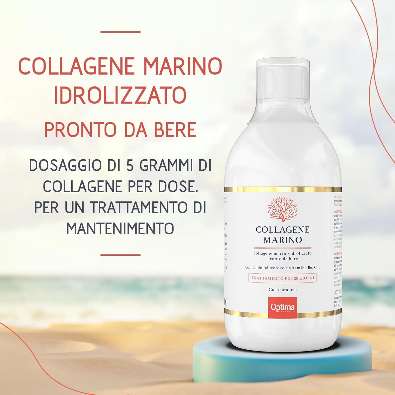Collagène marin liquide, 500 ml prêt à boire, redonne de la vitalité à la peau, antioxydant