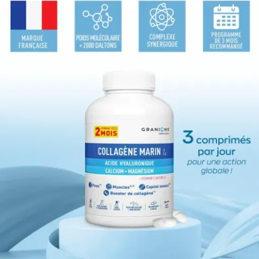 Test Granions Collagène Marin 2 mois : efficace sur le long terme, mais comprimés vraiment costauds à avaler