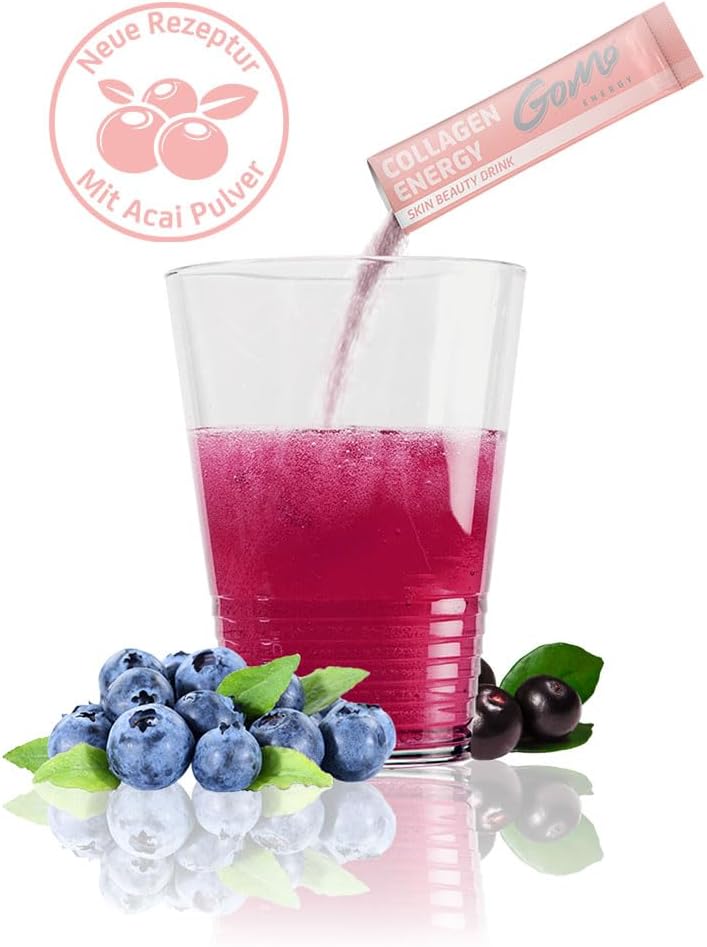 Collagène Beauté - Beauté de l'intérieur à boire - 5000 mg de Collagène marin premium + Biotine + Zinc + Sélénium + Complexe de vitamines B + vitamine C - COLLAGEN ENERGY - Paquet mensuel 30 portions 30 Unité (Lot de 1)