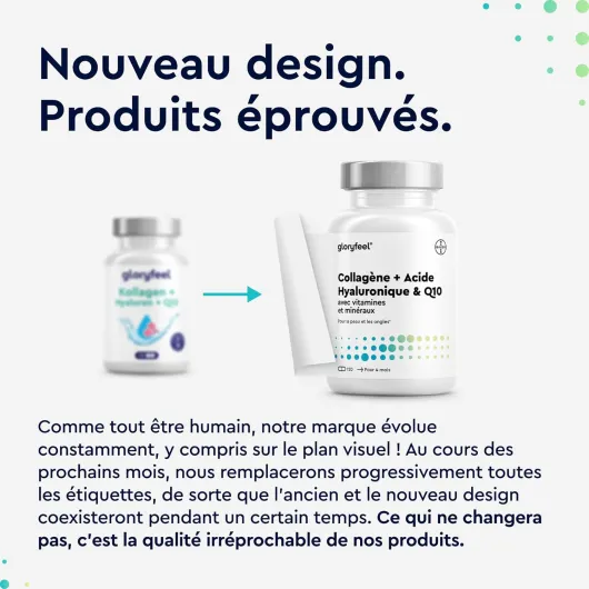 Collagene Marin + Acide Hyaluronique & Q10, 120 Capsules, Enrichi en Zinc, Magnésium, Vitamines B12, D3, A & C, Complexe Collagène Premium pour la Peau, les Cheveux & les Articulations*, Sans Additifs