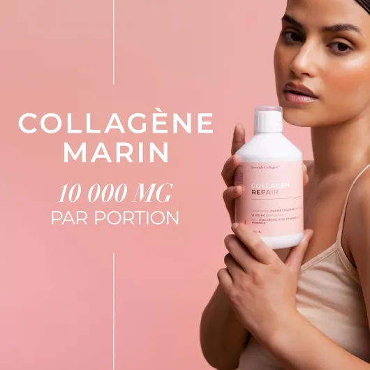 10 000 mg Collagène Marin Liquide 500 ml 20 Jours Types 1 et 3 Peptides Vitamines Cheveux Peau Ongles Articulations Sans Sucre pour Homme et Femme 500 ml (Lot de 1)